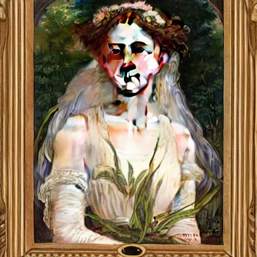 Prompt: a detailed, intricate art nouveau portrait of a young bride who resembles a teenage saoirse ronan and emma watson, in a field of grain, by william adolphe bougereau, john williams waterhouse, alphonse mucha, and donato giancola