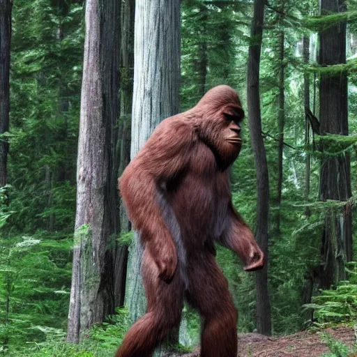 Image similar to bigfoot hunting a human