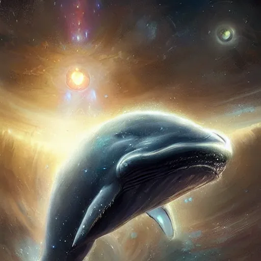 Image similar to space magical whale having multiple eyes, eyes!, eyes!, eyes!, eyes!, eyes!, eyes, galaxy whale, epic fantasy style art, galaxy theme, by Greg Rutkowski, hearthstone style art, eye art