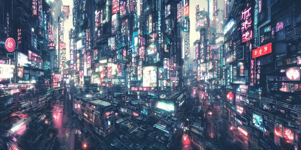 Prompt: cyberpunk Tokyo by kirokaze