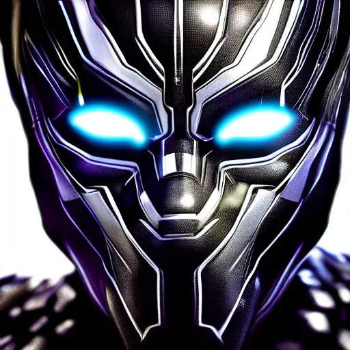 Prompt: Cyberpunk Black Panther, close up shot, neon, cyborg, futuristic, photorealistic, 8K,