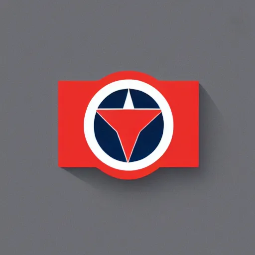 Image similar to Soviet logo, flat art, vector design