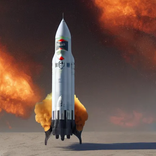 Image similar to a russian rocket luncher with cigarettes, photoshop, realistic, matte painting, 8 k