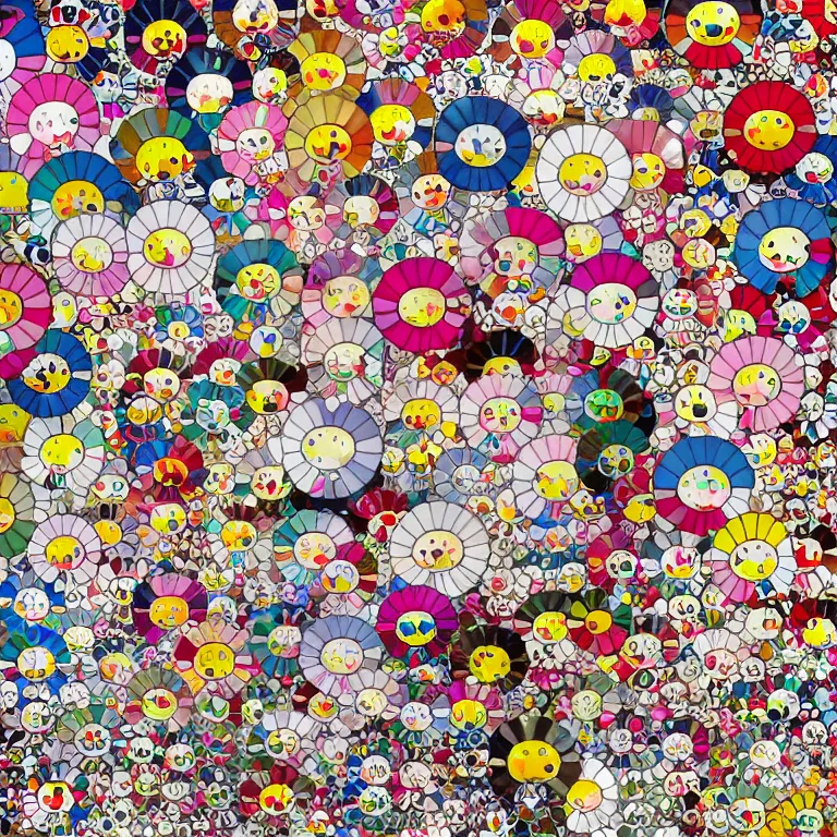 Image similar to japanese fan pattern, tiny, small, miniature, short, cute and adorable, pretty, takashi murakami, digital painting, highly detailed, intricate, elegant, artstation, concept art, beautiful,