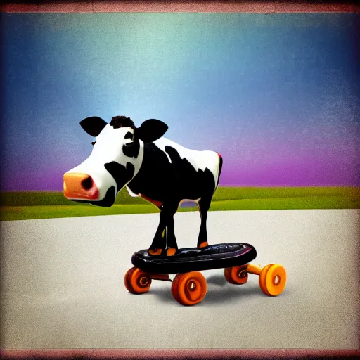 Dag komprimeret Quagmire cow in a skateboard, photoshop | Stable Diffusion | OpenArt