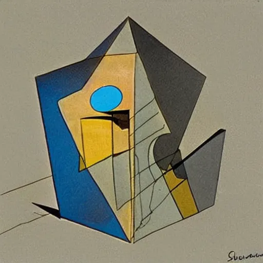 Prompt: persistence of memory if salvador dali was a cubist