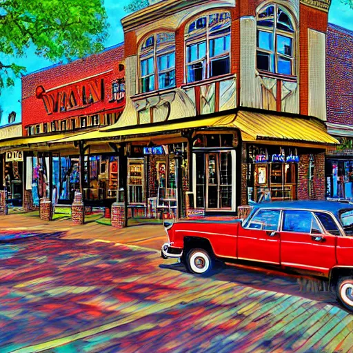 Image similar to Walton's five and dime, Bentonville Arkansas, digital art