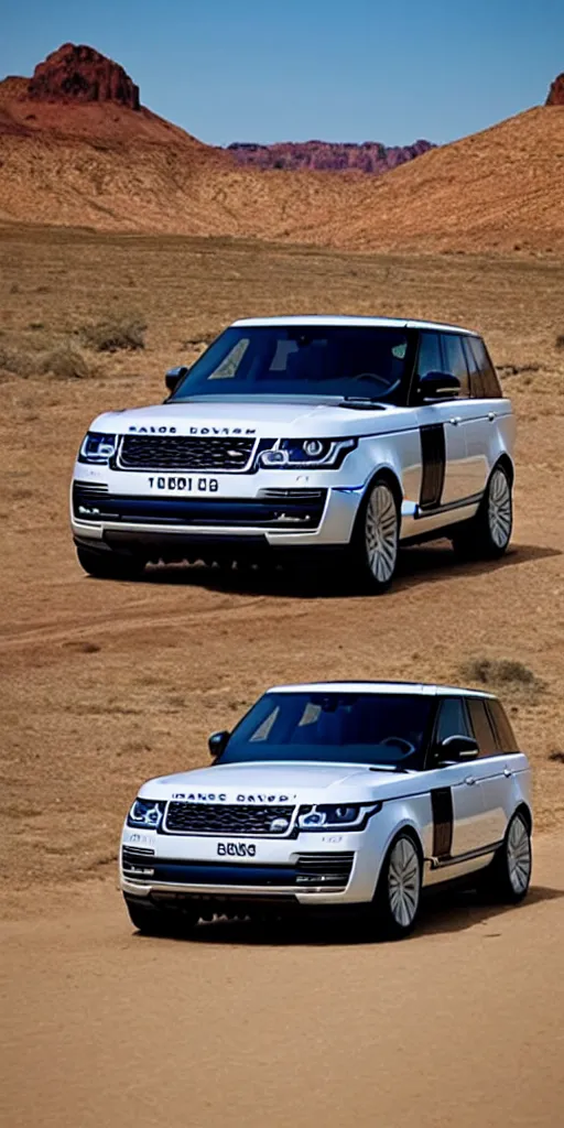 Image similar to Range Rover Supercharged is ready for a long-distance journey in the desert