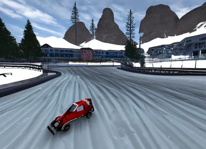 Prompt: Trackmania ice racing track