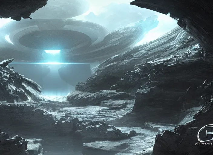 Image similar to halo ring render by blur studios. concept art contest winner.