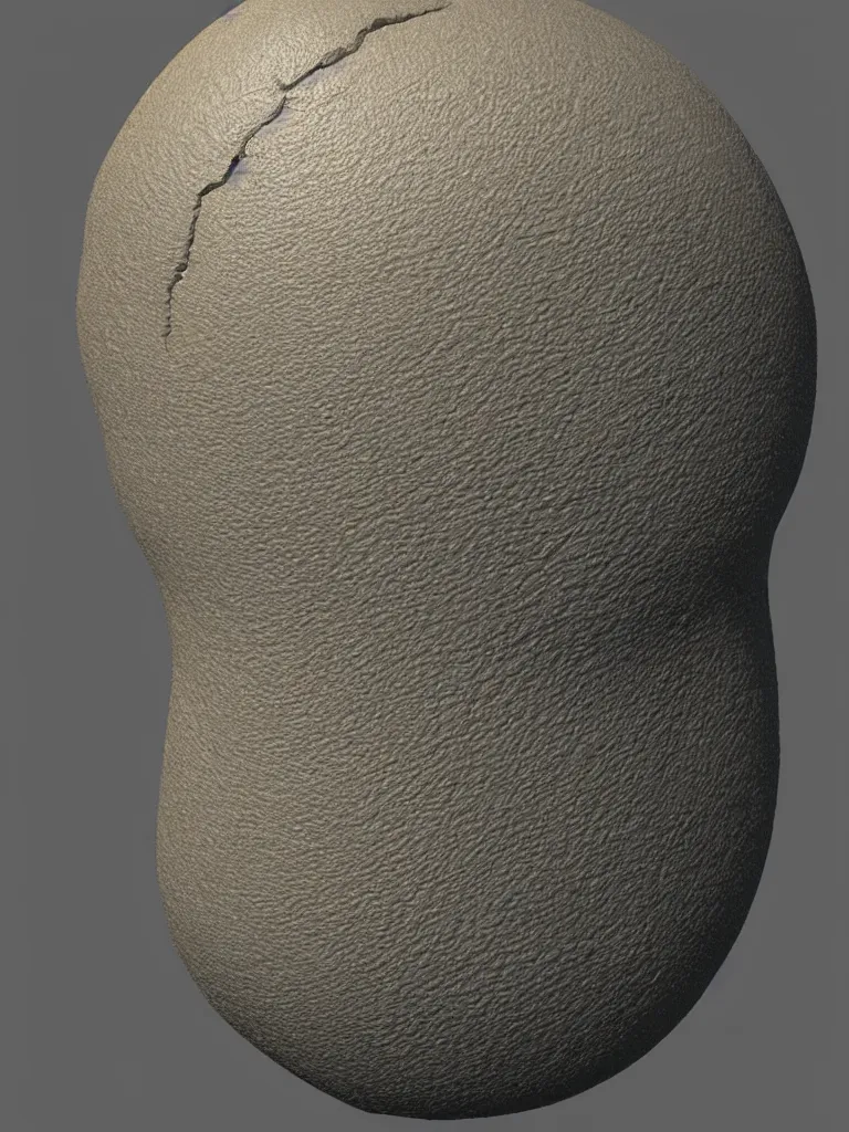 Image similar to simple primitive tube shape, textured with photorealistic human skin, photoreal details, straight smooth vertical, highly realistic bump map, surface painter, renderman