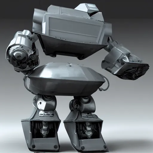 Image similar to soviet fighting robot menacing futuristic sleek