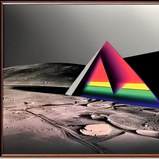 Prompt: dark side of the moon pink floyd realism, realistic, hdr, clear image,