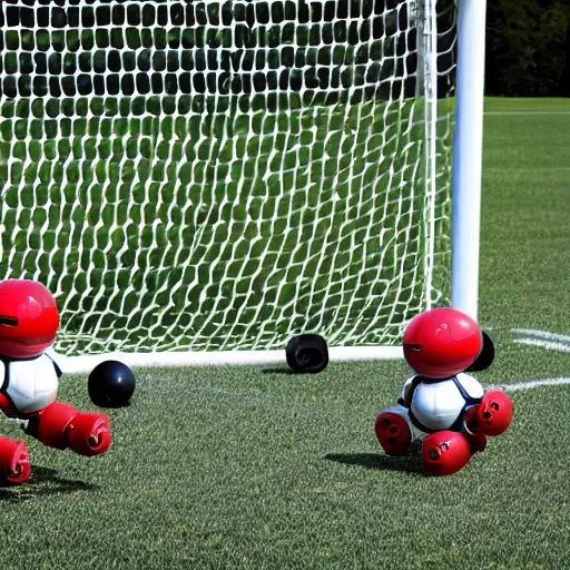 Image similar to robots playing soccer