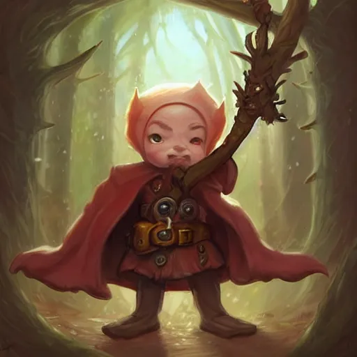 Prompt: cute little anthropomorphic maple tree, wielding a magic staff, tiny, small, short, wizard robe, cute and adorable, pretty, beautiful, dnd character art portrait, matte fantasy painting, deviantart artstation, by jason felix by steve argyle by tyler jacobson by peter mohrbacher, cinema