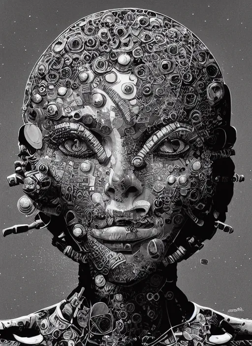 Image similar to Robot goddess painting by Dan Hillier, trending on artstation, artstationHD, artstationHQ, 4k, 8k