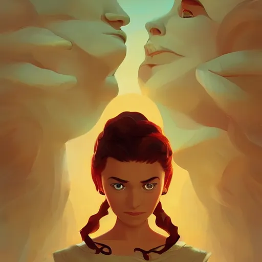 Image similar to face icon stylized minimalist gone with the wind 1 9 3 9, loftis, cory behance hd by jesper ejsing, by rhads, makoto shinkai and lois van baarle, ilya kuvshinov, rossdraws global illumination