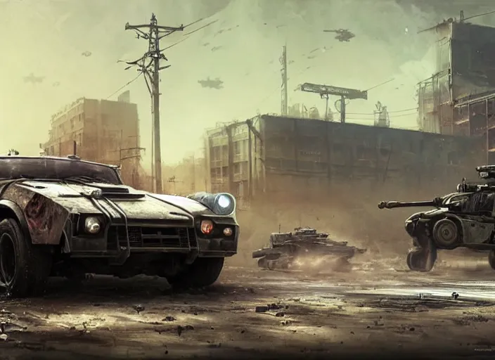 Image similar to A QUADRA TYPE-66 AVENGER car as a call of duty loading screen, intricate, dystopian, sci-fi, extremely detailed, digital painting, artstation, concept art, smooth, sharp focus, illustration, intimidating lighting, incredible art by artgerm and greg rutkowski and alphonse mucha and simon stalenhag