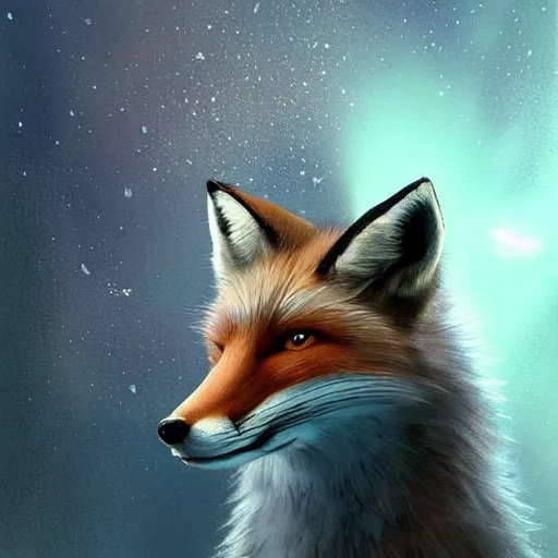 Prompt: fox wearing a tiara, fantasy painting, cinematic lighting, deviantart artstation