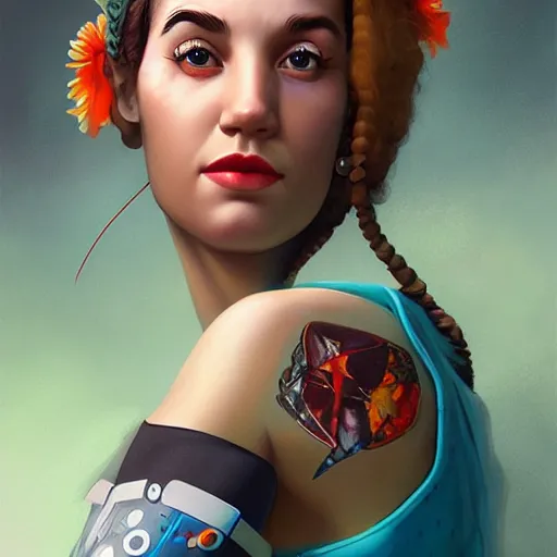 Image similar to bingo rimer portrait, Pixar style, by Tristan Eaton Stanley Artgerm and Tom Bagshaw.