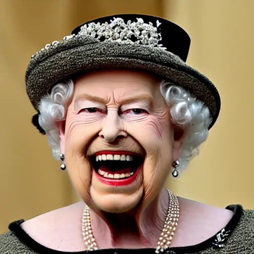 Image similar to queen elizabeth screaming