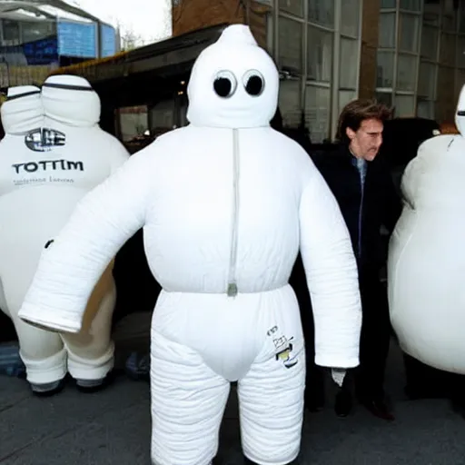 Prompt: tom cruise as the michelin man