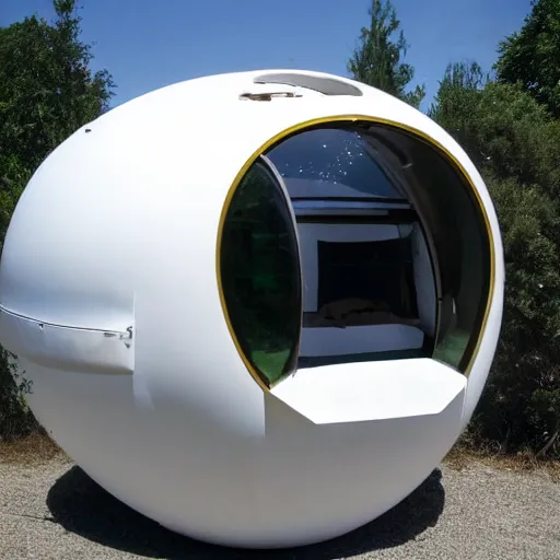 Prompt: unique design of escape pod