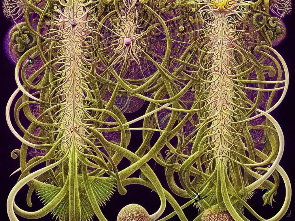 Image similar to neo surrealism, art by ernst haeckel and daniel martin diaz