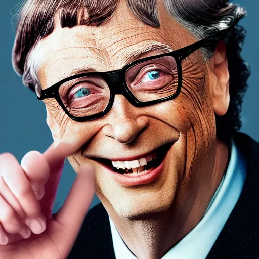 Prompt: bill gates as mr. bean as the joker from batman, still from batman vs bean, 2 0 2 0