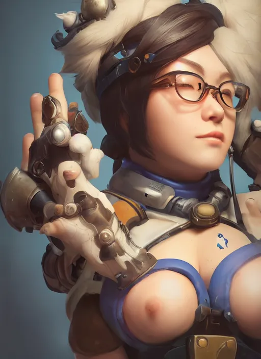 Prompt: mei from overwatch, au naturel, hyper detailed, digital art, trending in artstation, cinematic lighting, studio quality, smooth render, unreal engine 5 rendered, octane rendered, art style by klimt and nixeu and ian sprigger and wlop and krenz cushart.