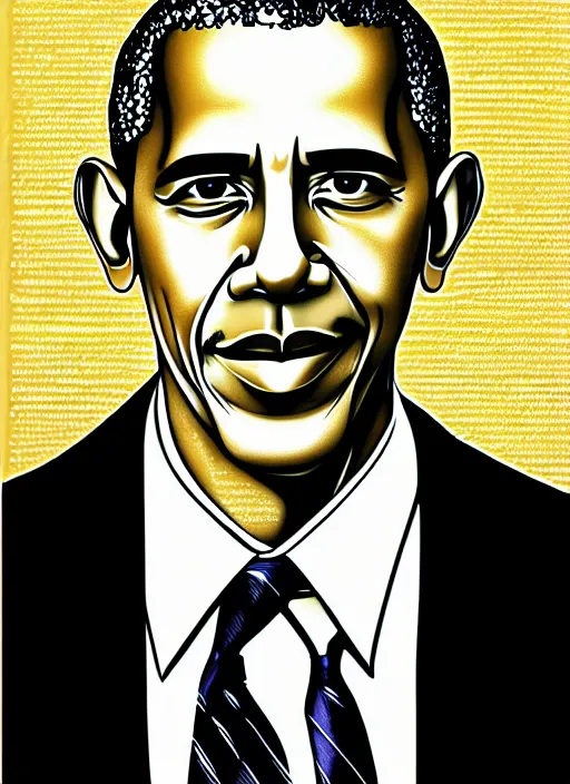 Image similar to portrait of barack obama, intricate, highly detailed, illustration, art by junji ito, junji ito