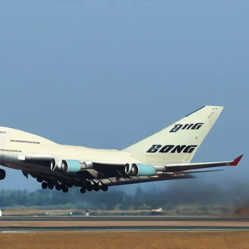 Prompt: boeing 7 4 7 firing air to air missile