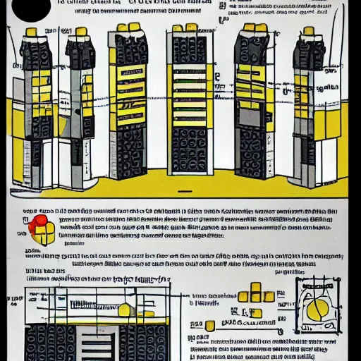 Image similar to lego instructions for building an atomic bomb.