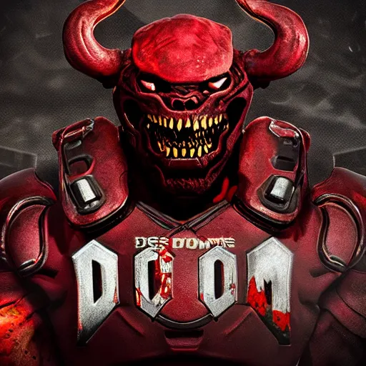 Image similar to doom eternal football demon