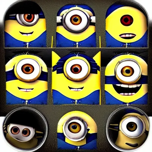 Prompt: icon pack based on minions ultra realistic