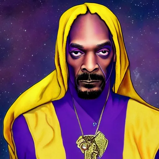 Image similar to snoop dog as thanos, realistic, 8 k,