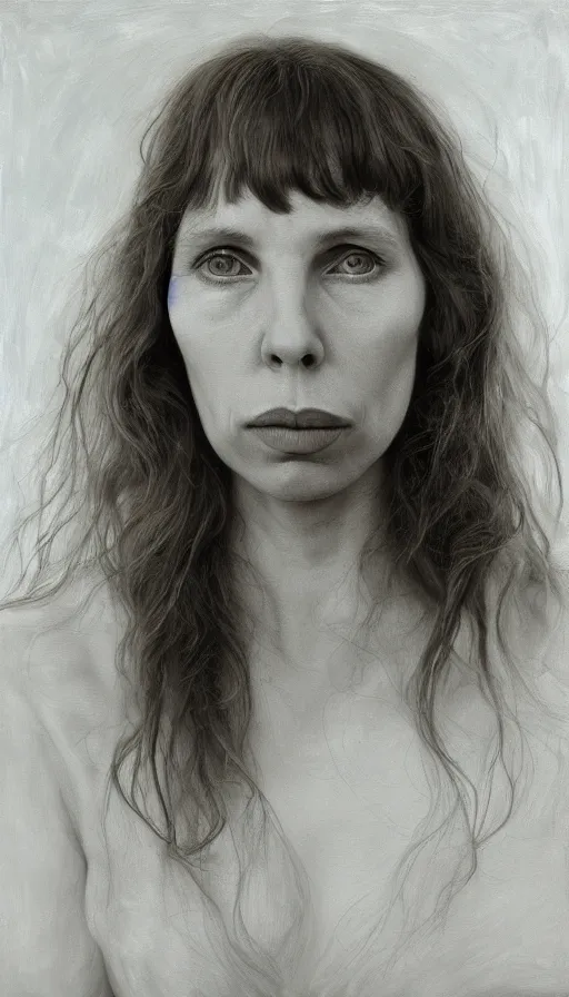 Image similar to cinematic portrait of young joni mitchell, intricate, elegant, by alyssa monks, highly detailed, symmetrical face, fine details, masterpiece, trending on artstation