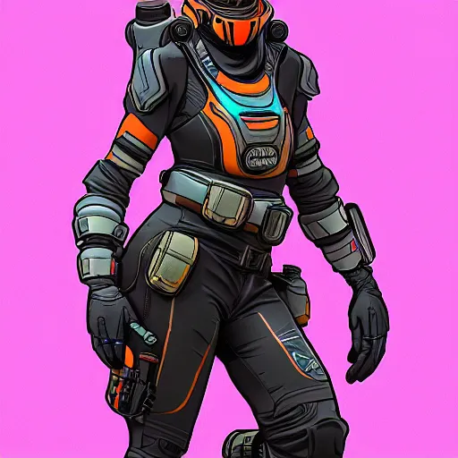 Image similar to octane from apex legends, digital art, character design, masterpiece