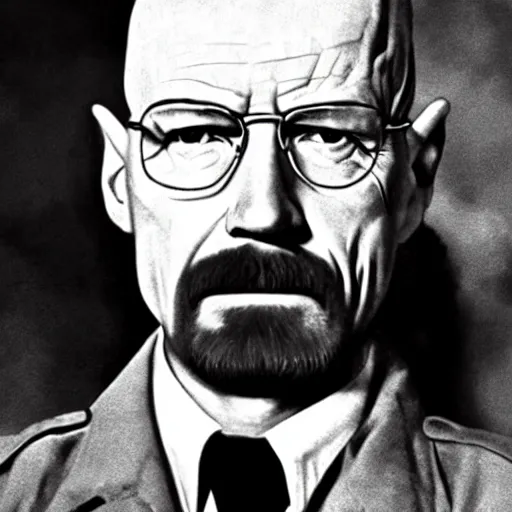 Image similar to Walter White as an SS officer during WWII, 1940s, epic detail, sharp focus, serious, dramatic,