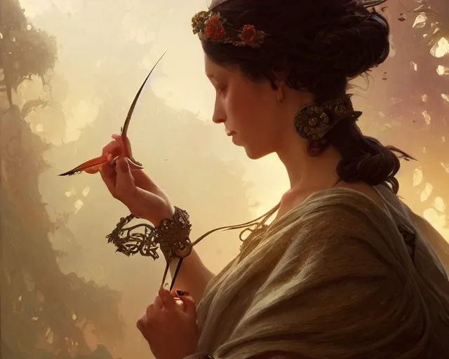 Image similar to photography of alfred heber hutty, deep focus, d & d, fantasy, intricate, elegant, highly detailed, digital painting, artstation, concept art, matte, sharp focus, illustration, hearthstone, art by artgerm and greg rutkowski and alphonse mucha