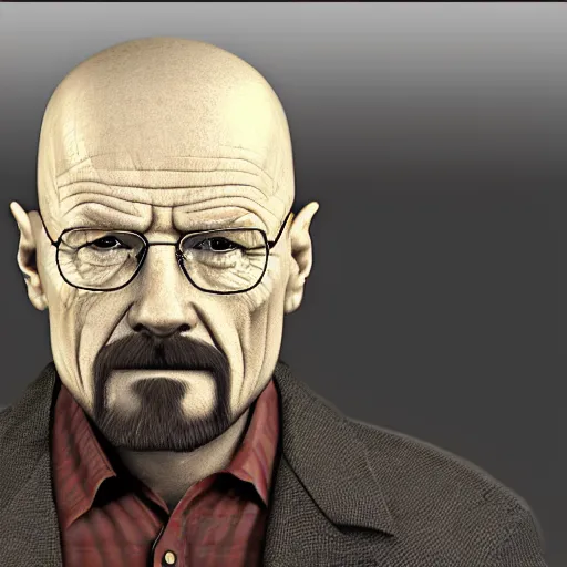 Prompt: walter white in blender rendering viewport