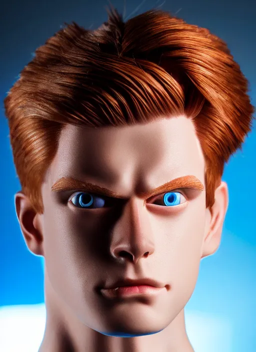 Image similar to ( philip j. fry ) closeup photograph dslr photorealistic studio lighting ektachrome detailed intricate face detail