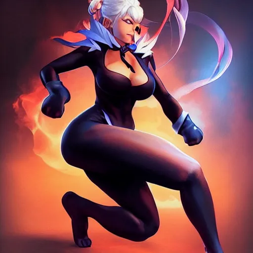 Prompt: black cat as a street fighter character, cg animation, capcom, realistic, character select portrait, by artgerm, greg rutkowski, alphonse mucha, 3 d