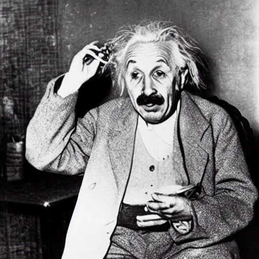 Image similar to photo of einstein eating a banana