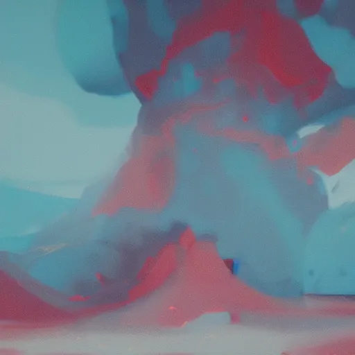 Prompt: abstract landscape painting at 12:00 by james jean and David Schnell, rendering, redshift, octane