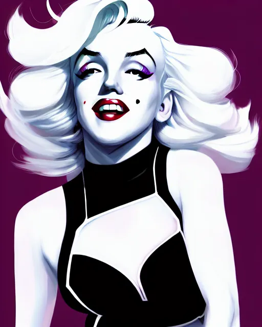 Image similar to portrait of marilyn monroe as spider - gwen, art by lois van baarle and loish and ross tran and rossdraws and sam yang and samdoesarts and artgerm, middle shot, digital art, highly detailed, intricate, sharp focus, trending on artstation hq, deviantart, unreal engine 5, 4 k uhd image