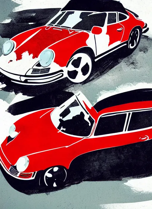 Image similar to abstract illustration of the porsche 9 1 1