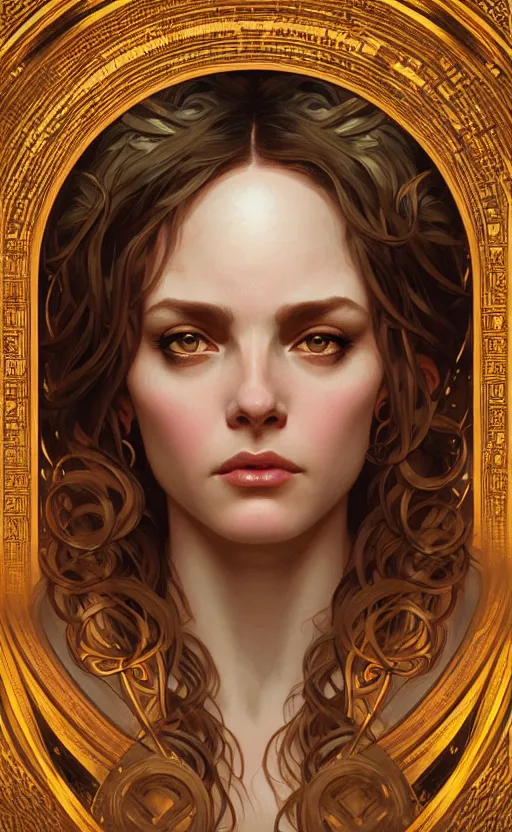 Image similar to portrait of the goddess circe, greek mythology, intricate, headshot, highly detailed, digital painting, artstation, concept art, sharp focus, cinematic lighting, illustration, art by artgerm and greg rutkowski, alphonse mucha, cgsociety