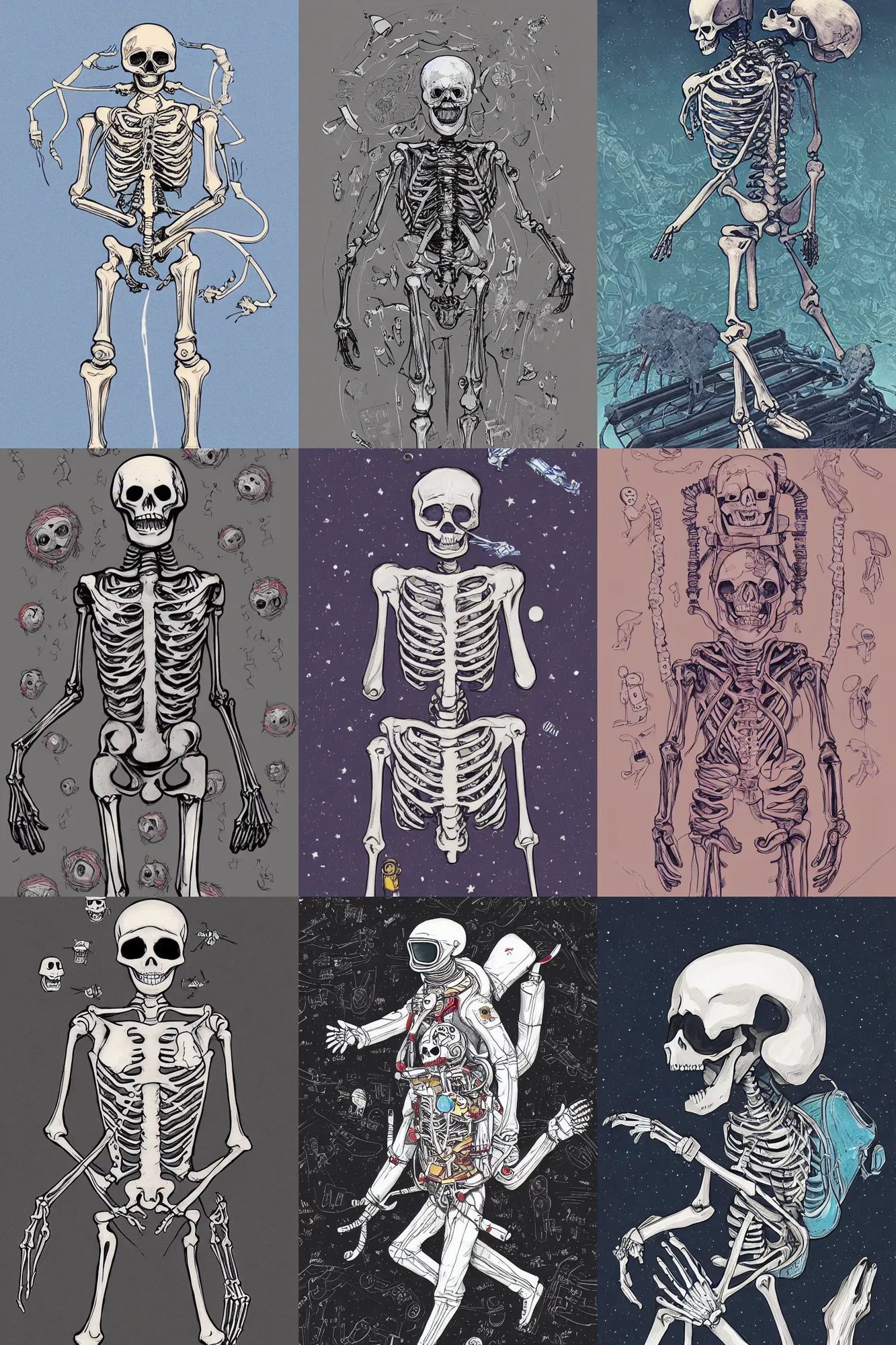 manga skeleton, anime full color skeleton in metal | Stable Diffusion