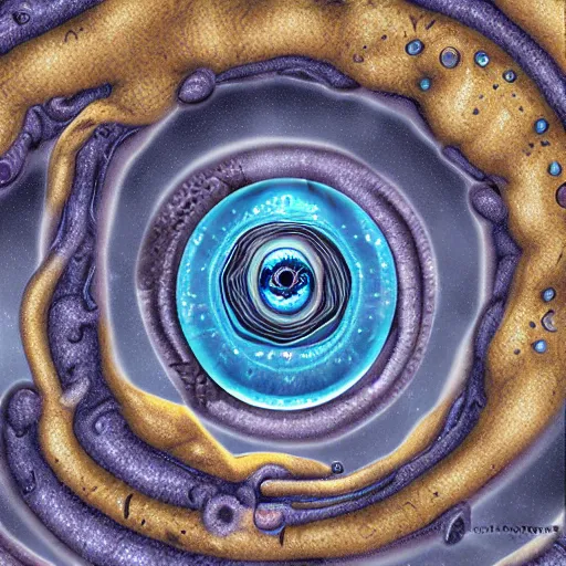 Prompt: the depthless eye, twisting eldritch horror beyond comprehension, digital art, medical dissection